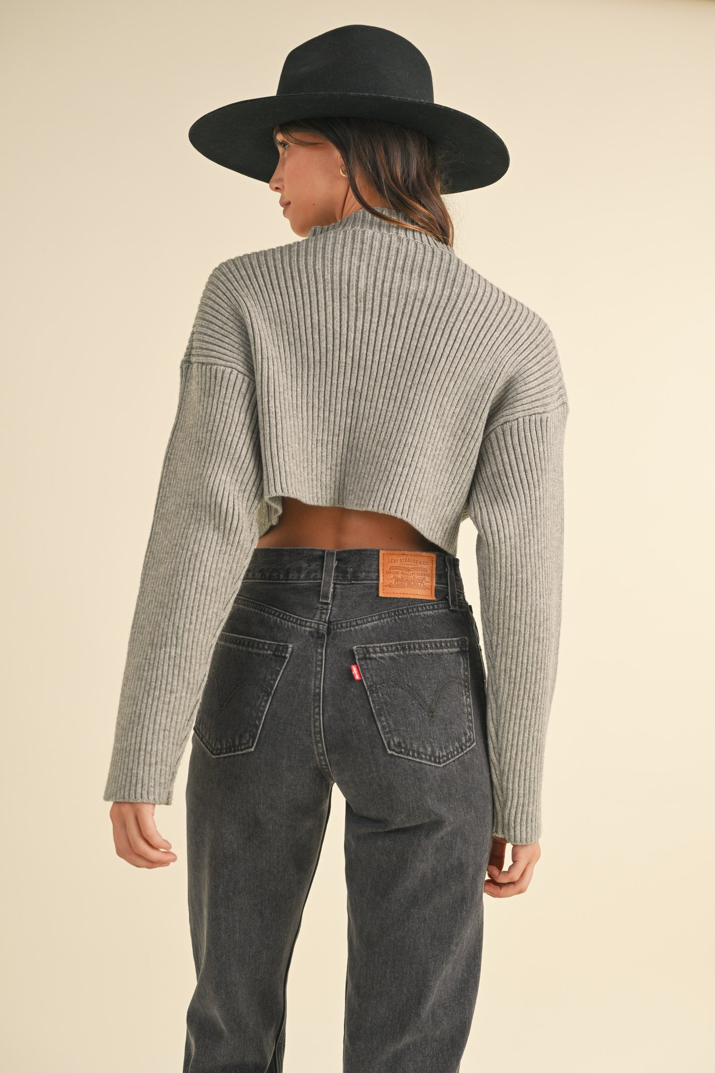 Dames Crop Knit